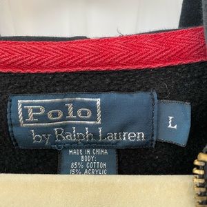 Black polo by Ralph Lauren hoodie.  Men’s size large.